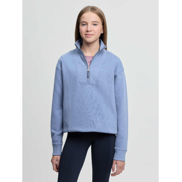 Felpa con collo con zip LeMieux Young Rider Vianne Blu polvere