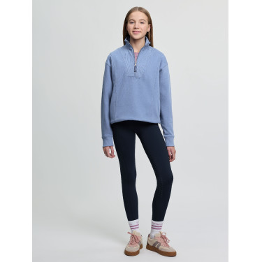 Felpa con collo con zip LeMieux Young Rider Vianne Blu polvere