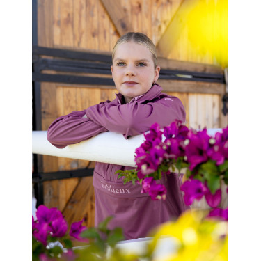 Giacca impermeabile LeMieux Young Rider con zip tre quarti Paige Malva