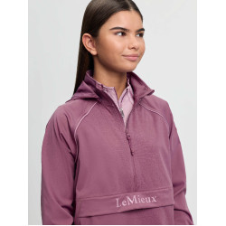 Giacca impermeabile LeMieux Young Rider con zip tre quarti Paige Malva