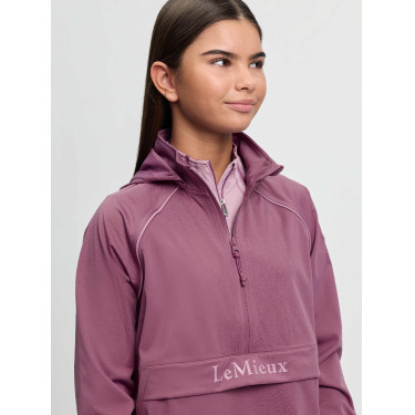 Giacca impermeabile LeMieux Young Rider con zip tre quarti Paige Malva