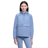 Giacca impermeabile LeMieux Young Rider con zip tre quarti Paige Blu polvere
