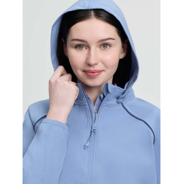 Giacca impermeabile LeMieux Young Rider con zip tre quarti Paige Blu polvere