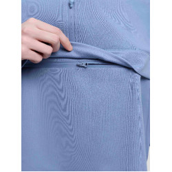 Giacca impermeabile LeMieux Young Rider con zip tre quarti Paige Blu polvere