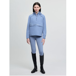 Giacca impermeabile LeMieux Young Rider con zip tre quarti Paige Blu polvere