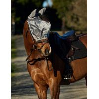 Maschera anti-mosche Weatherbeeta ComFiTec Hexi Shield Ride Argento