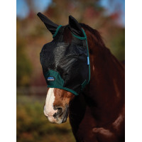 Maschera antimosche Weatherbeeta ComFiTec in rete resistente con orecchie Nero / verde foresta