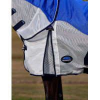 Coperta antimosche e impermeabile ComFiTec Duo Shield con collo staccabile Blu / argento / blu navy Coperta antimosche e impermeabile ComFiTec Duo Shield con collo staccabile Blu / argento / blu navy