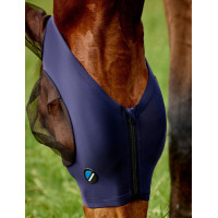 Maschera anti-mosche Weatherbeeta ComFiTec Deluxe Stretch con orecchie Nero cobalto