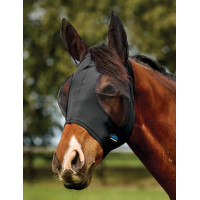 Maschera anti-mosche Weatherbeeta ComFiTec Deluxe Stretch con orecchie Nero / nero