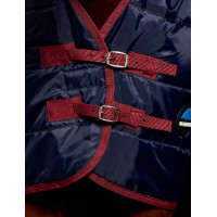 Coperta da box Weatherbeeta ComFiTec 210D Channel Quilt 220 g con collo integrato Marino / bordeaux Blu
