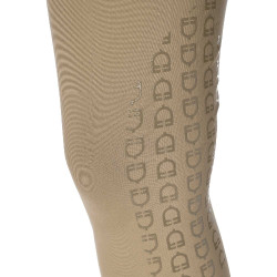 Pantaloni da equitazione da donna Equestro con grip alle ginocchia a vita alta Incenso Beige
