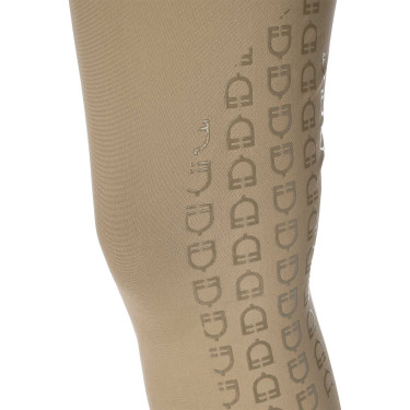 Pantaloni da equitazione da donna Equestro con grip alle ginocchia a vita alta Incenso Beige
