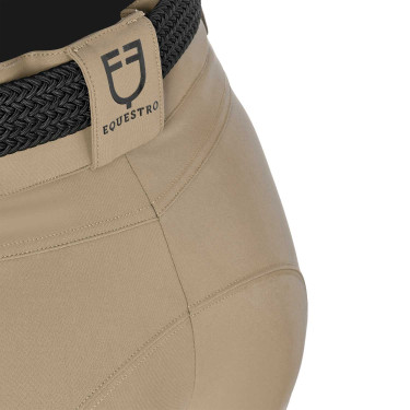 Pantaloni da equitazione da donna Equestro con grip alle ginocchia a vita alta Incenso Beige