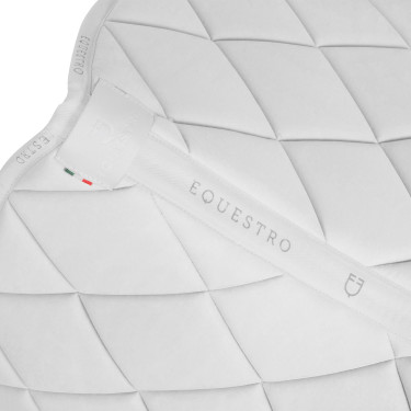 Sottosella da dressage Equestro in tessuto tecnico Bianco / bianco