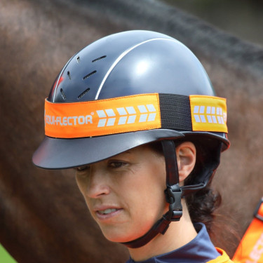 Fascia per casco Shires Equi-Flector® Arancione vivace Fascia per casco Shires Equi-Flector® Arancione vivace