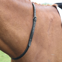Collare da collo in cuoio Shires Velociti Gara Nero