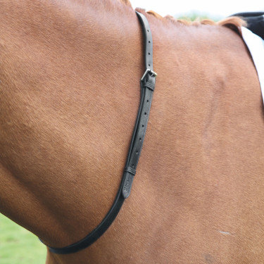 Collare da collo in cuoio Shires Velociti Gara Nero