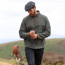 Pile mezza zip Core da uomo Shires Aubrion Verde Pile mezza zip Core da uomo Shires Aubrion Verde
