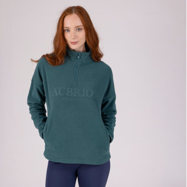 Pile con zip a un quarto Equestrian Shires Aubrion Timo Verde Pile con zip a un quarto Equestrian Shires Aubrion Timo Verde