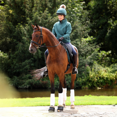 Pile con zip a un quarto Equestrian Shires Aubrion Timo Verde Pile con zip a un quarto Equestrian Shires Aubrion Timo Verde