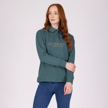 Felpa con bottoni Equestrian Shires Aubrion Timo Verde