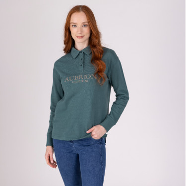 Felpa con bottoni Equestrian Shires Aubrion Timo Verde