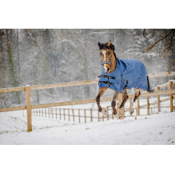Coperta Equithème Tyrex Aisance 1200D High Neck Blu cobalto