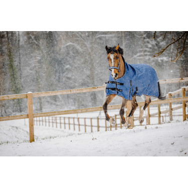 Coperta Equithème Tyrex Aisance 1200D High Neck Blu cobalto