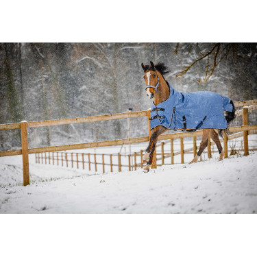 Coperta Equithème Tyrex Aisance 1200D High Neck Blu cobalto