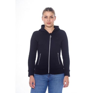 Felpa con zip Harcour Sworm donna Nero