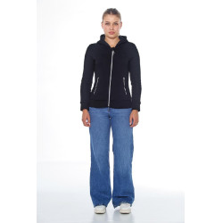 Felpa con zip Harcour Sworm donna Nero