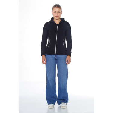 Felpa con zip Harcour Sworm donna Nero