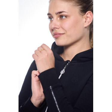 Felpa con zip Harcour Sworm donna Nero