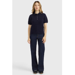 Polo in maglia Harcour Cherry donna Marina Blu marino