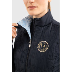 Gilet senza maniche Harcour Quickstara Reversibile Donna CSIO La Baule Blu marino / rigata celeste Gilet senza maniche Harcour Quickstara Reversibile Donna CSIO La Baule Blu marino / rigata celeste