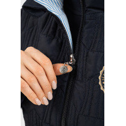 Gilet senza maniche Harcour Quickstara Reversibile Donna CSIO La Baule Blu marino / rigata celeste Gilet senza maniche Harcour Quickstara Reversibile Donna CSIO La Baule Blu marino / rigata celeste