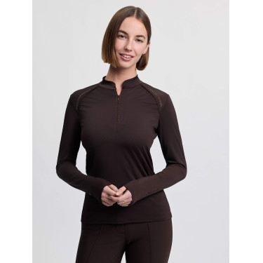 Base layer leggero LeMieux Brilliance Heyden donna Espresso Marrone Base layer leggero LeMieux Brilliance Heyden donna Espresso Marrone
