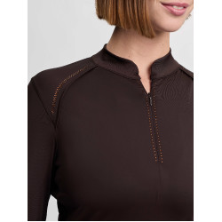 Base layer leggero LeMieux Brilliance Heyden donna Espresso Marrone Base layer leggero LeMieux Brilliance Heyden donna Espresso Marrone