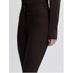 Pantaloni da equitazione da donna LeMieux con grip in silicone Brilliance Espresso Marrone