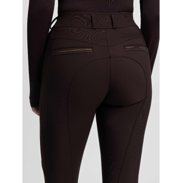 Pantaloni da equitazione da donna LeMieux con grip in silicone Brilliance Espresso Marrone