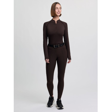 Pantaloni da equitazione da donna LeMieux con grip in silicone Brilliance Espresso Marrone
