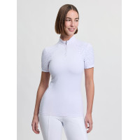 Polo da concorso LeMieux a maniche corte Brilliance Verity donna Bianco Polo da concorso LeMieux a maniche corte Brilliance Verity donna Bianco