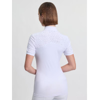 Polo da concorso LeMieux a maniche corte Brilliance Verity donna Bianco Polo da concorso LeMieux a maniche corte Brilliance Verity donna Bianco