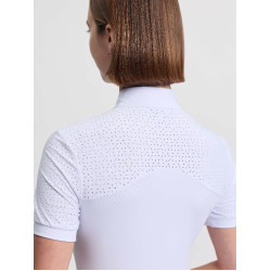 Polo da concorso LeMieux a maniche corte Brilliance Verity donna Bianco Polo da concorso LeMieux a maniche corte Brilliance Verity donna Bianco