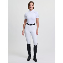 Polo da concorso LeMieux a maniche corte Brilliance Verity donna Bianco Polo da concorso LeMieux a maniche corte Brilliance Verity donna Bianco