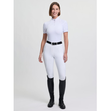 Polo da concorso LeMieux a maniche corte Brilliance Verity donna Bianco Polo da concorso LeMieux a maniche corte Brilliance Verity donna Bianco