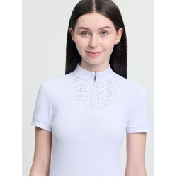 Polo da gara a maniche corte Young Rider LeMieux Brilliance Livvy Bianco Polo da gara a maniche corte Young Rider LeMieux Brilliance Livvy Bianco