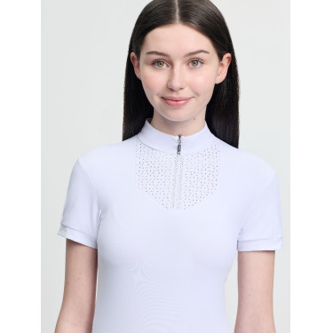 Polo da gara a maniche corte Young Rider LeMieux Brilliance Livvy Bianco Polo da gara a maniche corte Young Rider LeMieux Brilliance Livvy Bianco