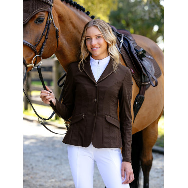 Giacca da concorso LeMieux Brilliance Diana donna Espresso Marrone